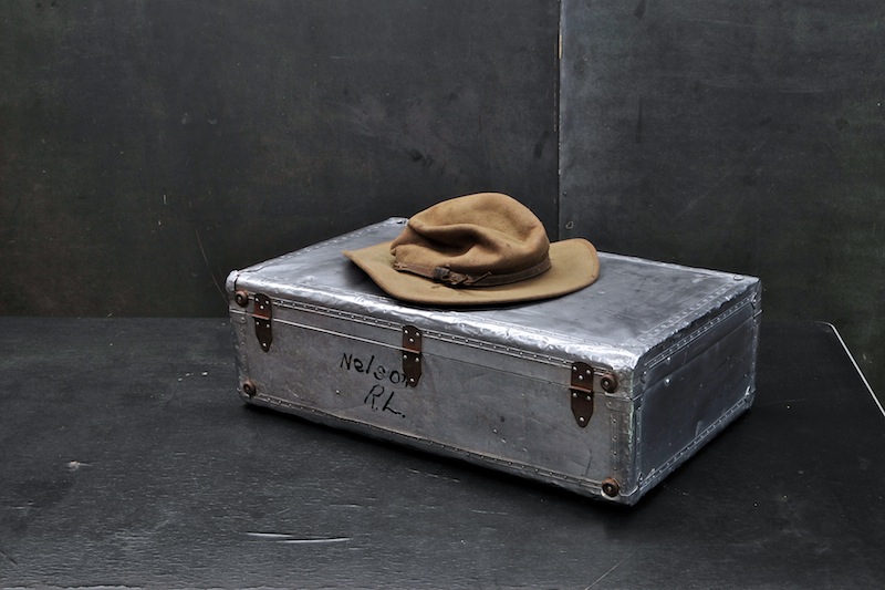 vintage aluminium suitcase