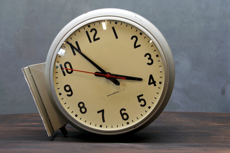 Vintage Train Station Clock Double Sided Modern50 A Non Linear Vintage Train Station Clock Double Sided