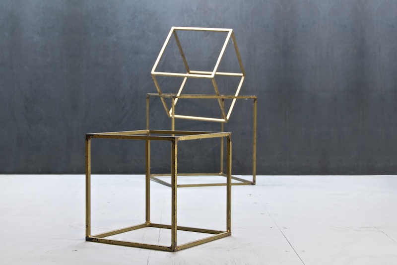 industrial metal art cube